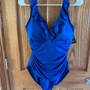 NWT Ralph Lauren Elegant Blue Swimwear size 14